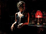 Fabian Perez Marina with Red Light painting